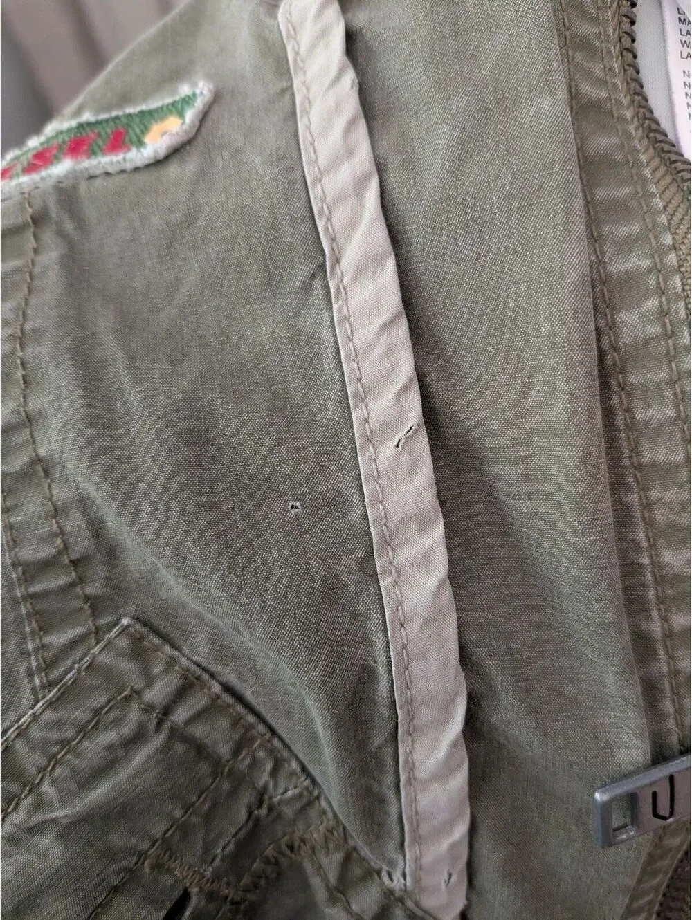 Diesel Boys 2T Hooded Cotton Ripstop in Olive Army Green Indie Designer Motocore